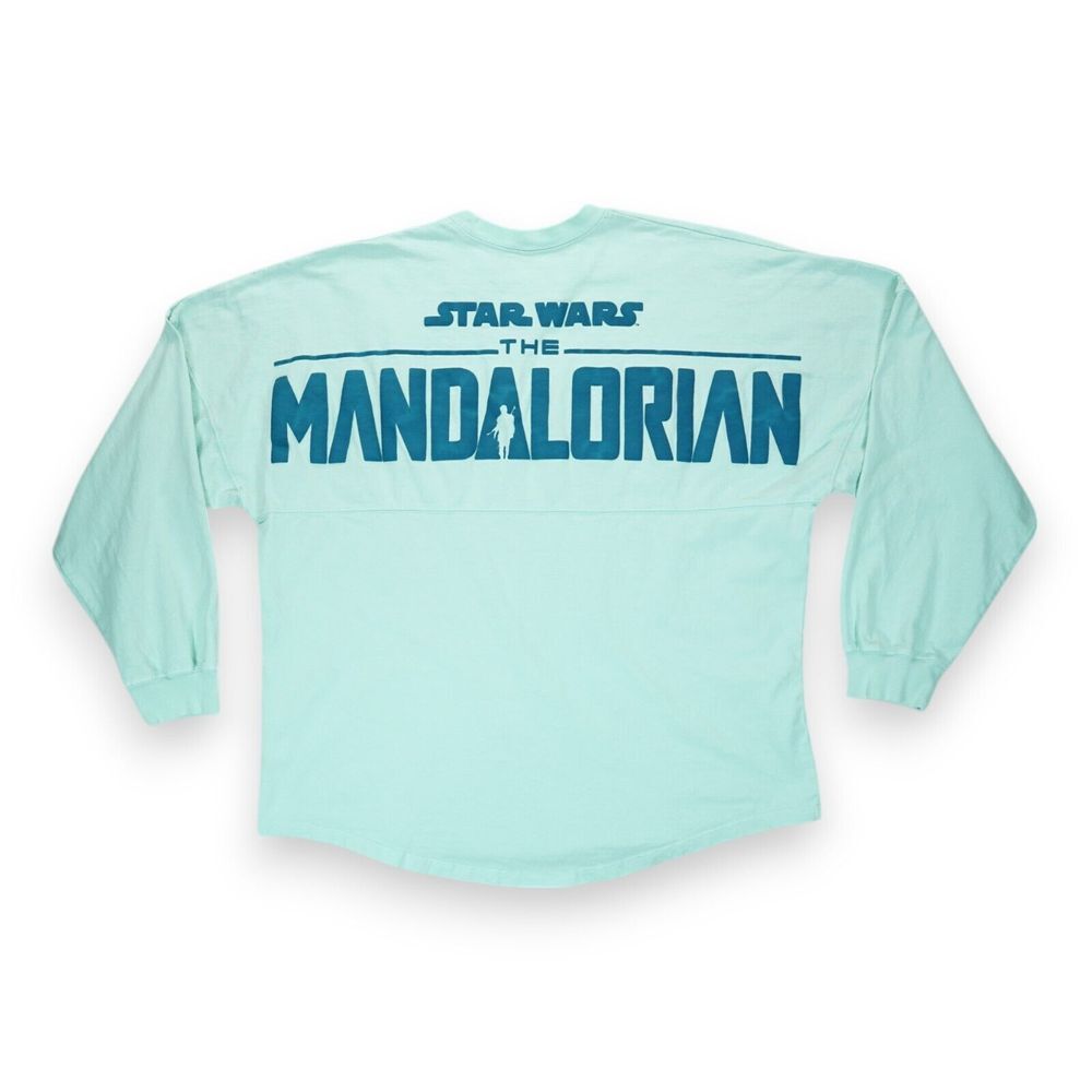 Star Wars Men Shirt Large Green The Mandalorian Baby Yoda Spirit Jersey Disney